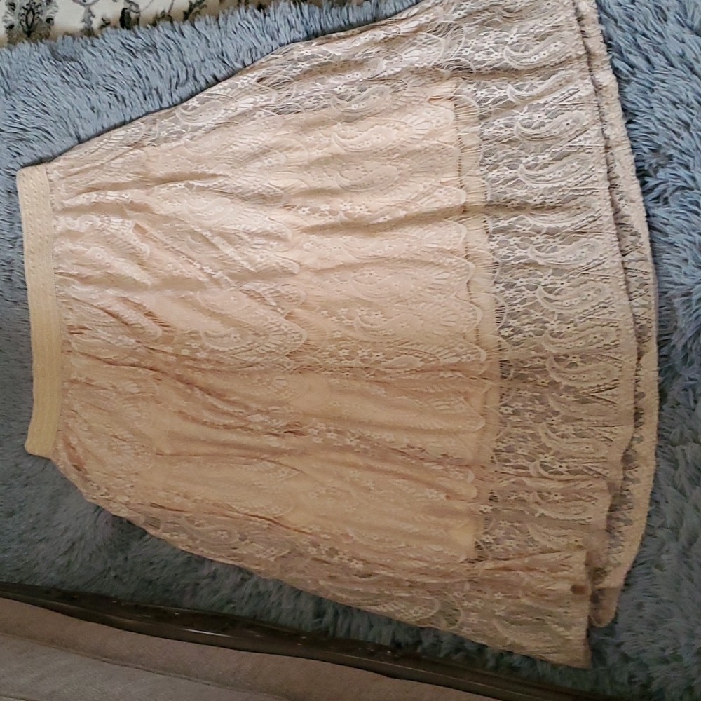 3/4 LINED LACE MAXI SKIRT 3X